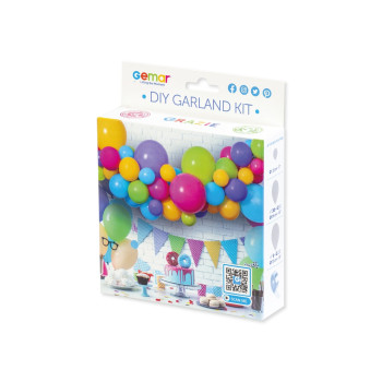 Γιρλάντα Μπαλονιών DIY, 2 Μέτρα, Πολύχρωμη.