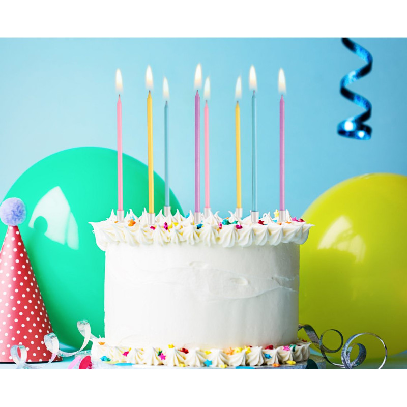 Κεράκια τούρτας Pastel Birthday (8τεμ) Κεράκια τούρτας Pastel Birthday (8τεμ)